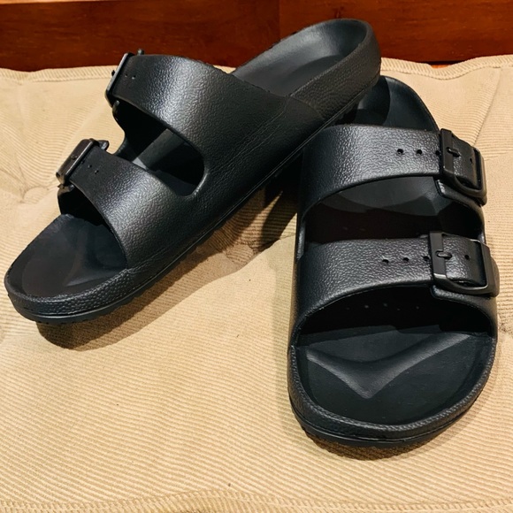 Livergy Birkenstock Style Black Slip On 